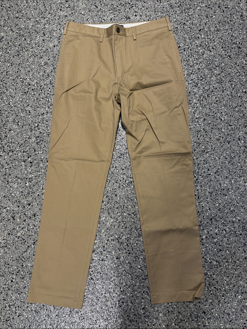 Lands' End Men's Straight-Leg Chinos in Khaki 34x33